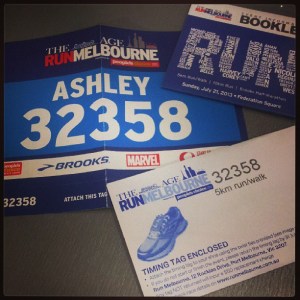 My running bib and timing tag has arrived! 