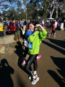 I couldn't stand right after my run! (to excuse the bad pose)