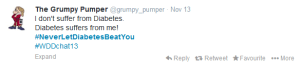 Never let diabetes beat you. Thanks @grumpy_pumper.