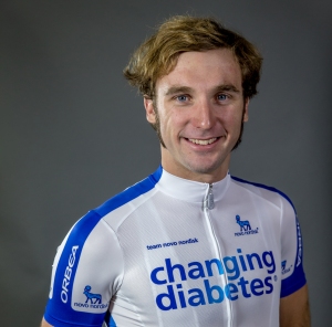 Justin Morris - Living with type 1 diabetes for 17 years, Team Novo Nordisk rider for 5 years to date. Photo courtesy of ©BrakeThrough Media