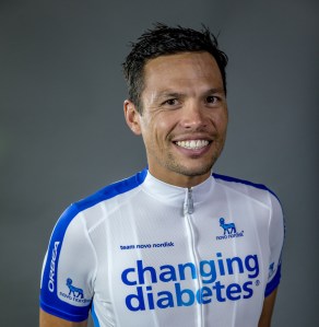 Chris Williams - Living with type 1 diabetes for 5 years, part of Team Novo Nordisk for 2 years to date. Photo courtesy of ©BrakeThrough Media