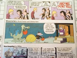 Found in The Age yesterday.   When did publicly making light of a medical condition become acceptable?  Photo courtesy of Linda.