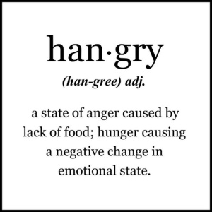 *  FYI: being hangry is not the same as a hypo