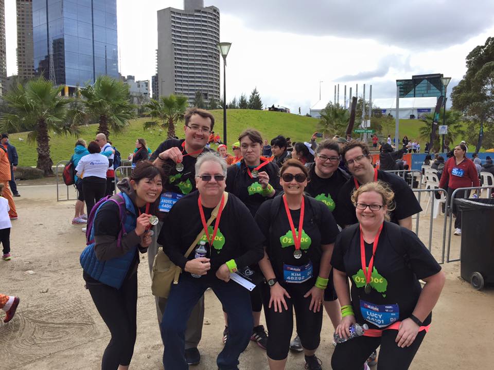 Over the weekend, some OzDOC members gathered in Melbourne to participate in the Run Melbourne 5km run/walk. I love and appreciate any opportunity to meet my DOC friends in real life. It's always nice to put faces to twitter names and I hope to meet many of you one day!
